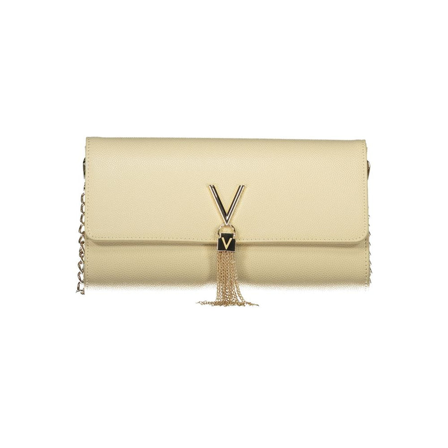 Beige Polyurethane Women's Handbag