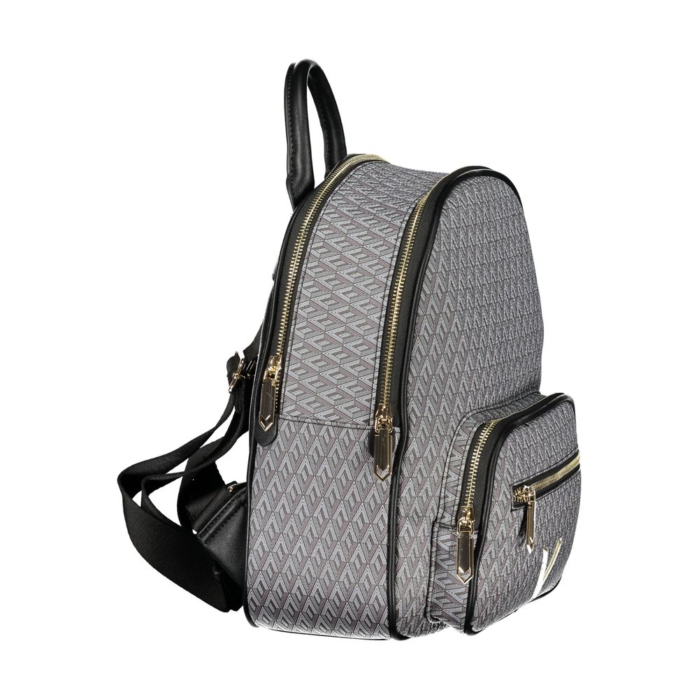 Black Polyurethane Women's Backpack