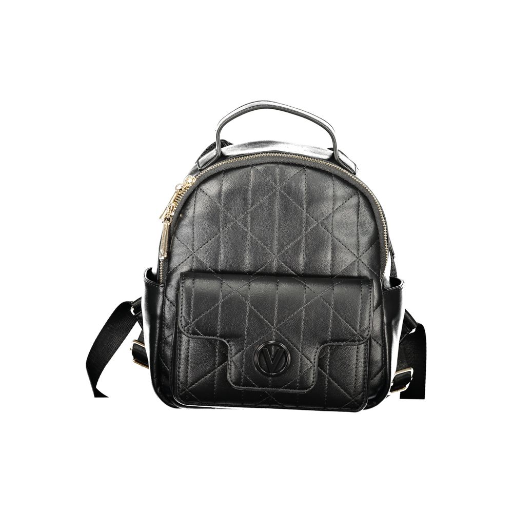Black Polyurethane Women's Backpack