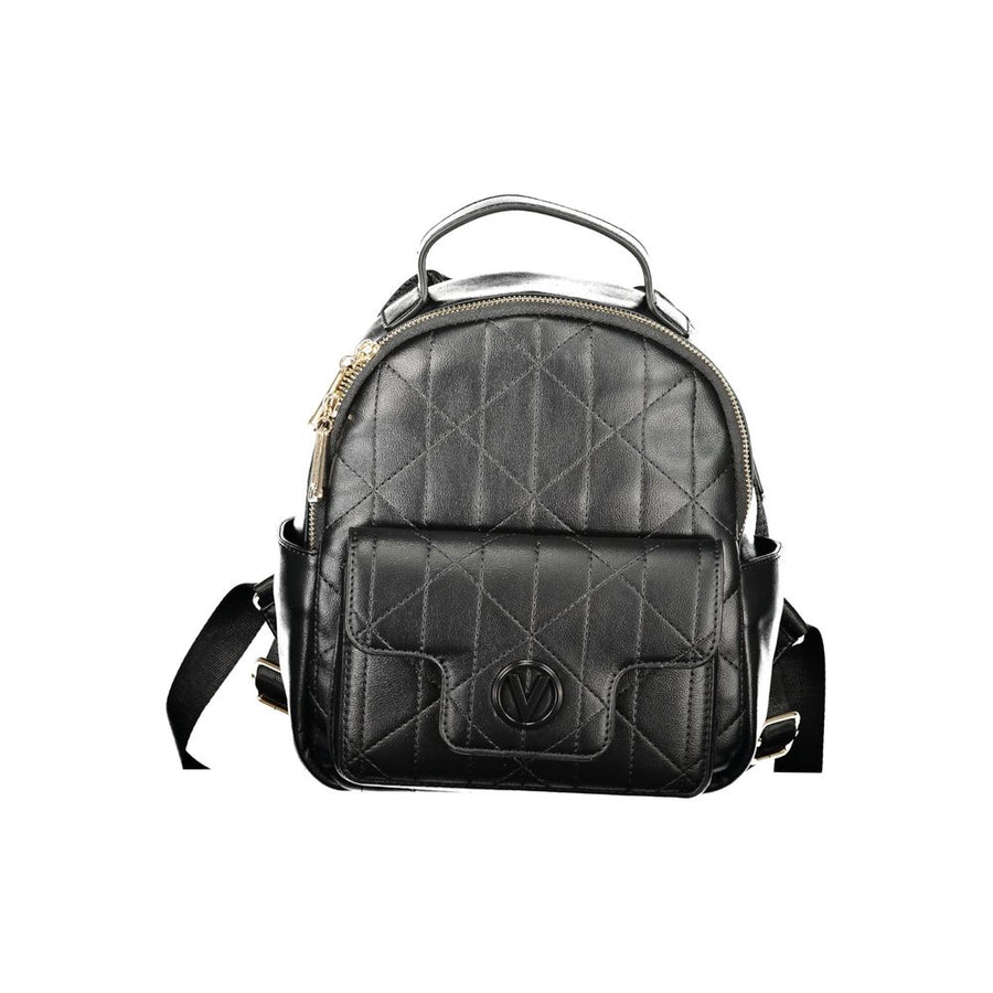 Black Polyurethane Women's Backpack