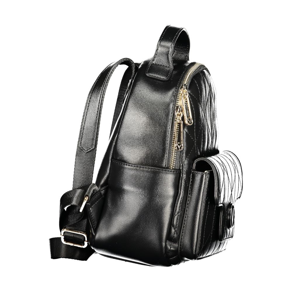 Black Polyurethane Women's Backpack