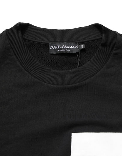 Black Logo Milano Cotton Sweatshirt Sweater
