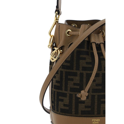 Brown Polyester Backet Bag