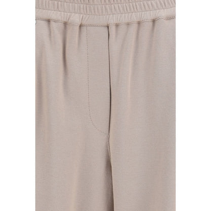 Beige Cotton Bermuda Shorts