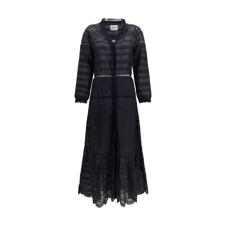 Black Cotton Casual Dress