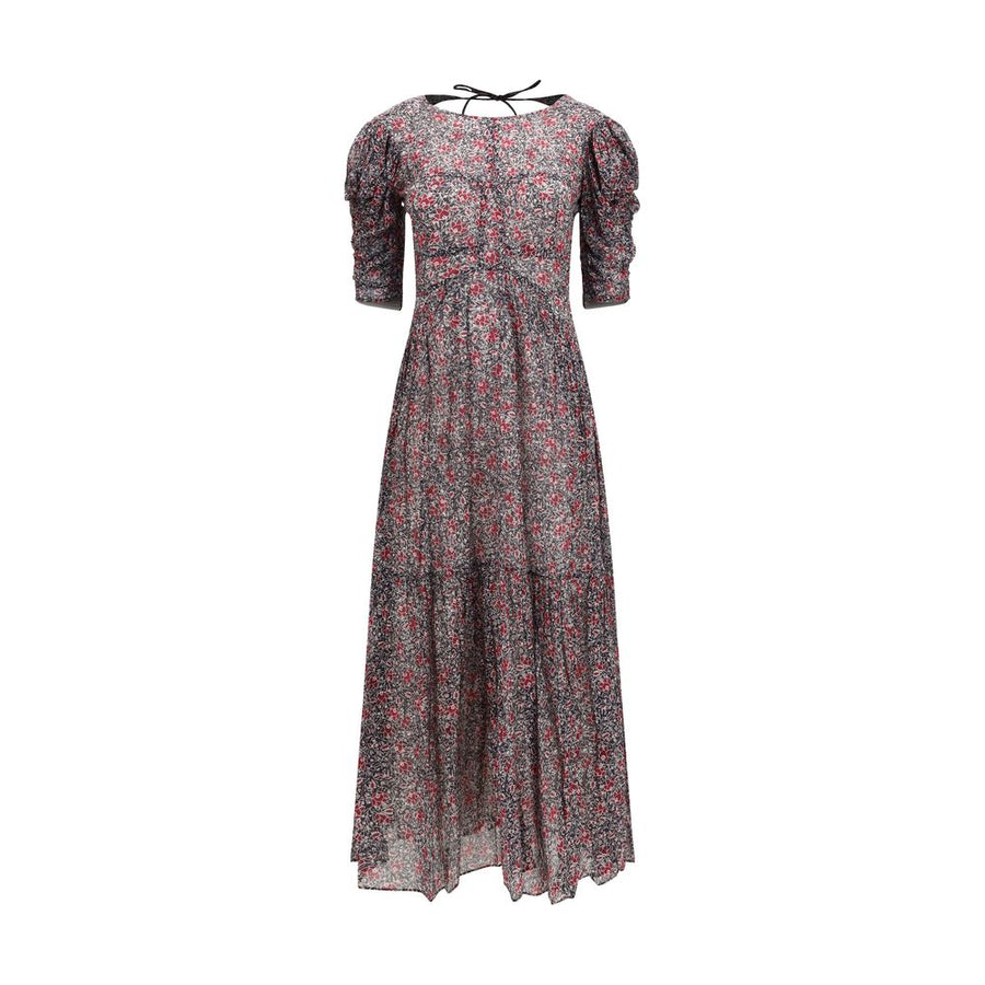 Purple Cotton Casual Dress