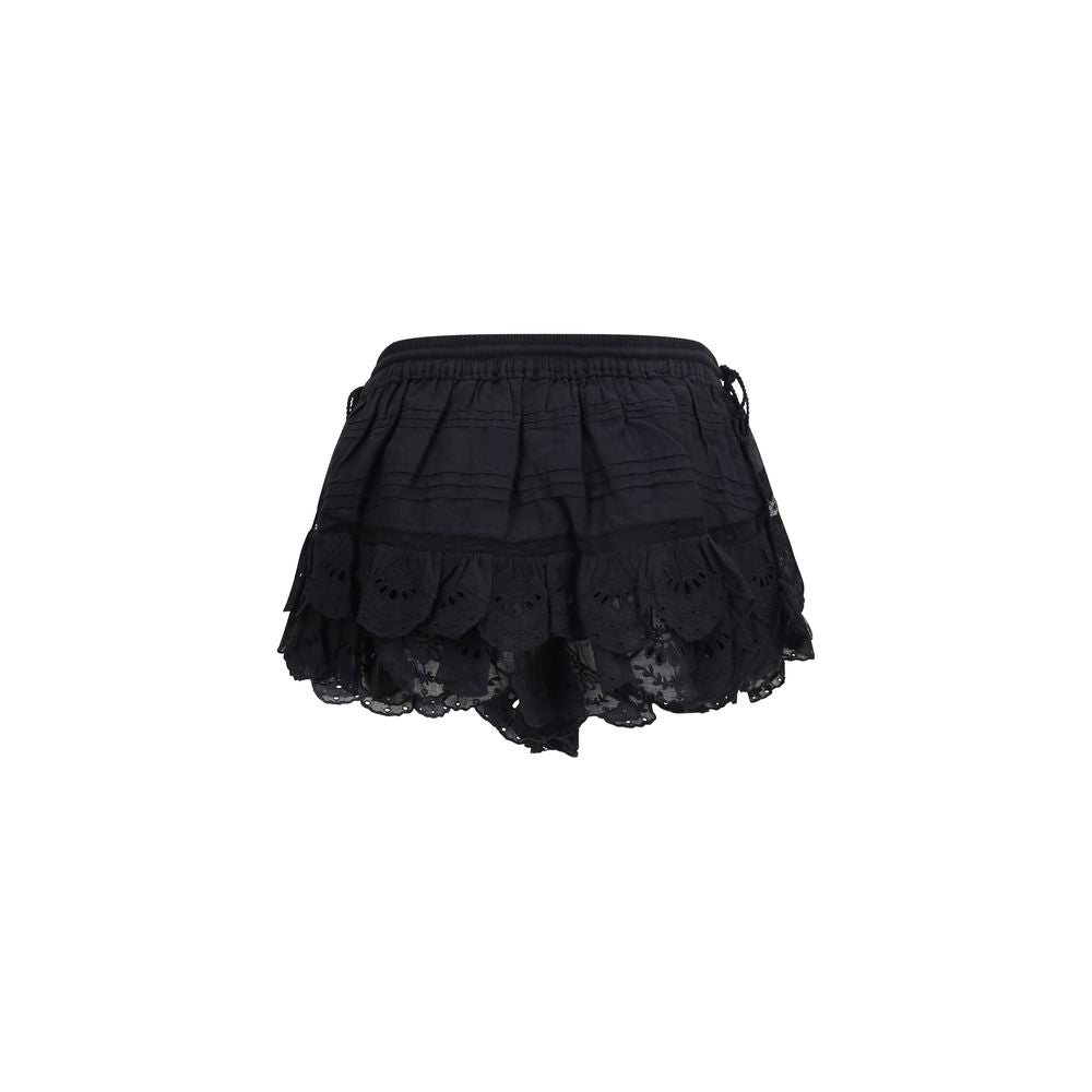 Black Cotton Bermuda Shorts