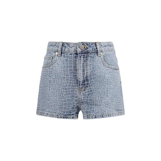 Blue Cotton Bermuda Shorts
