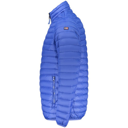 Blue Polyamide Men Jacket