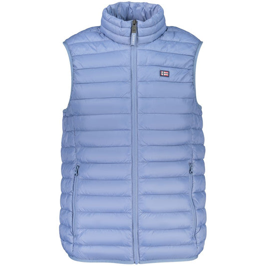 Blue Polyester Men's Jacket