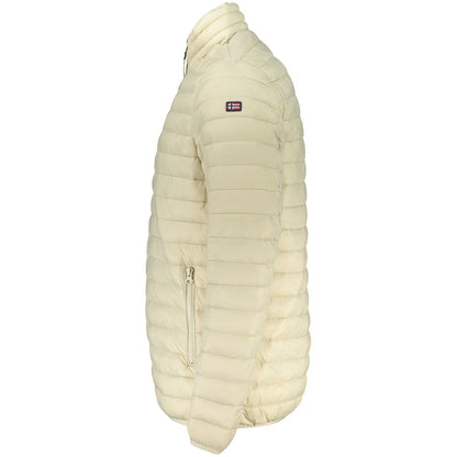 Beige Polyamide Men's Jacket