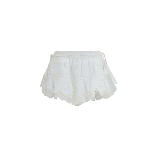 White Cotton Bermuda Shorts