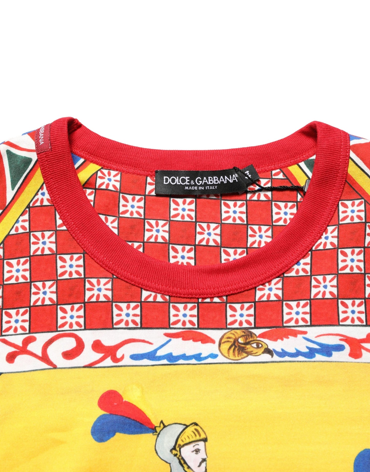 Multicolor Carretto Print Crew Neck T-shirt