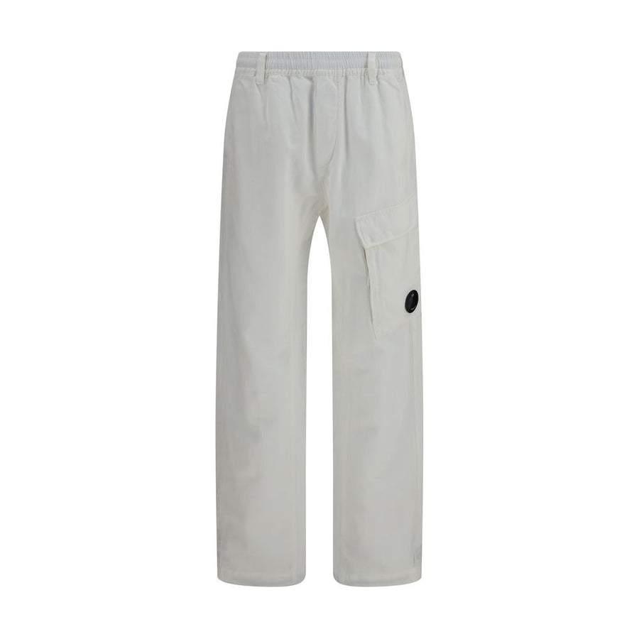 White Cotton Cargo Pants