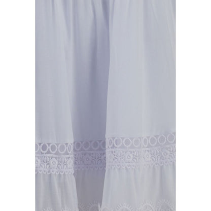 White Cotton Casual Dress