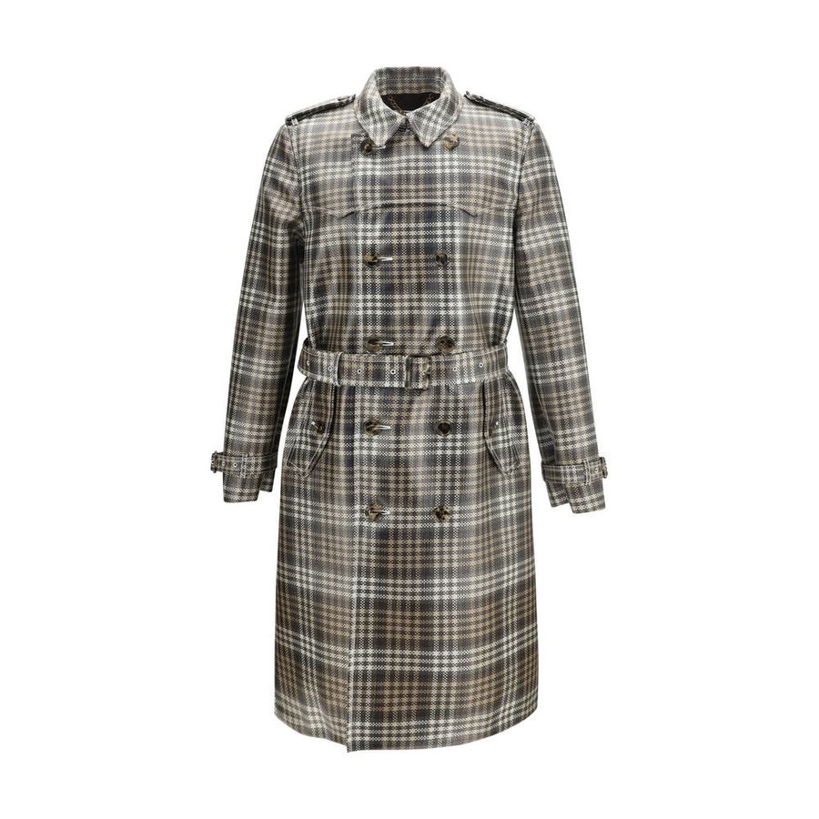 Brown Polyester Trench Coat