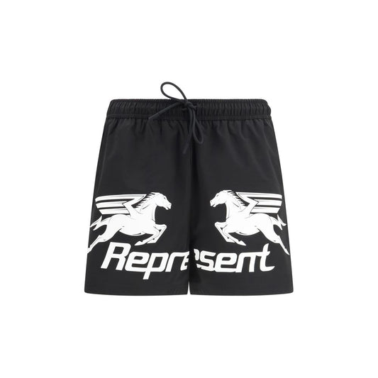 Black Polyester Shorts