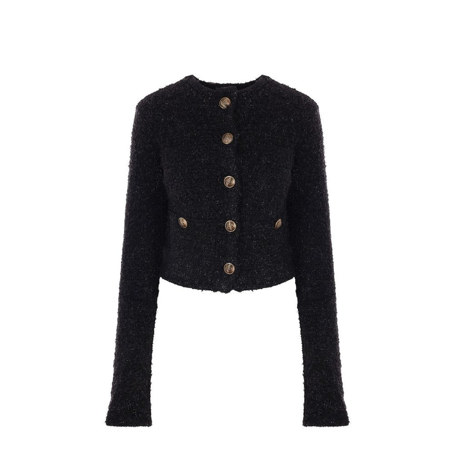 Black Cotton Cardigan
