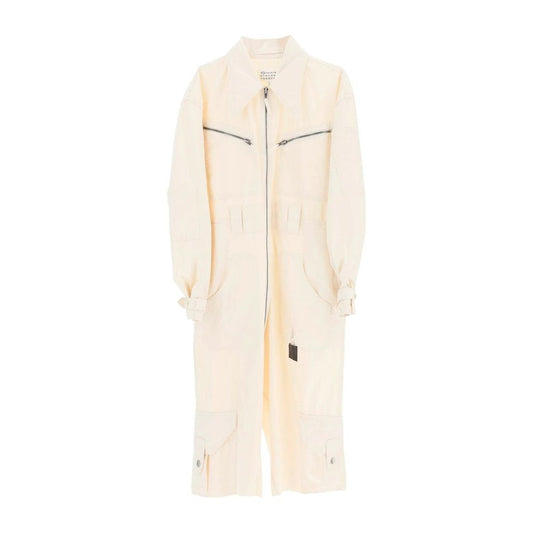 White Cotton Jumpsuit