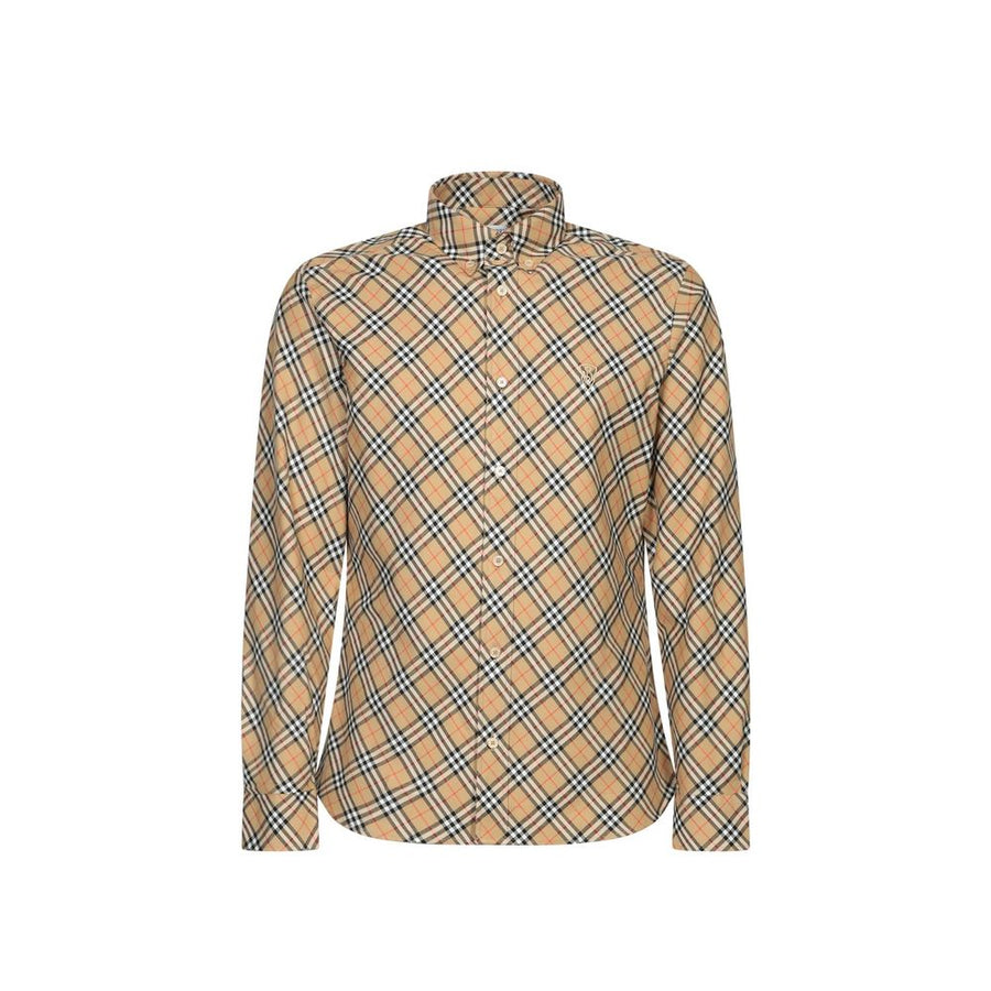 Beige Cotton Pattern Shirt