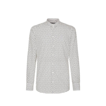 White Cotton Pattern Shirt
