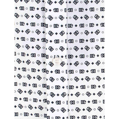 White Cotton Pattern Shirt