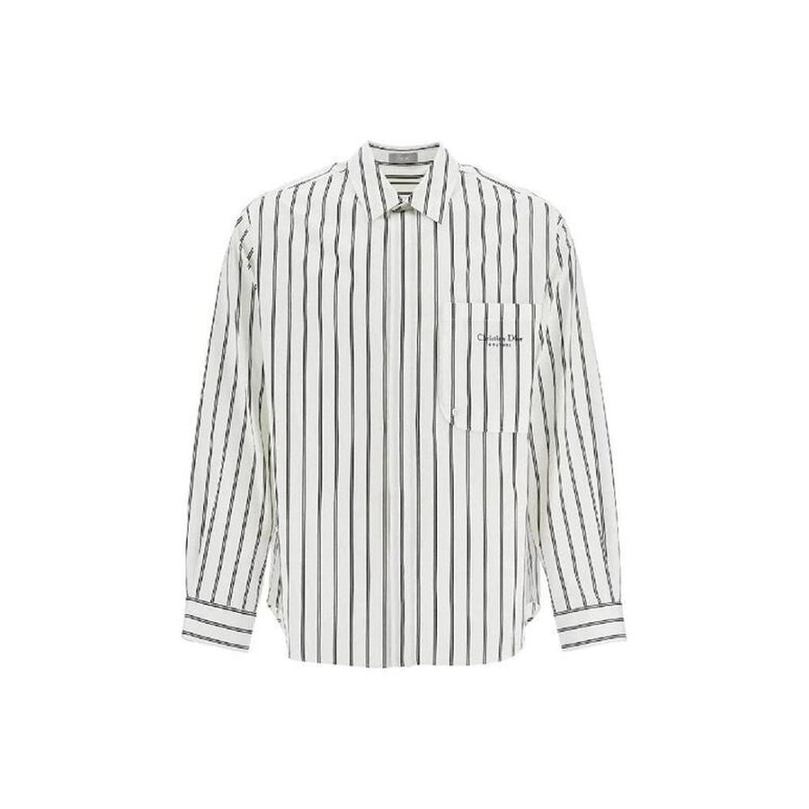 White Cotton Pattern Shirt