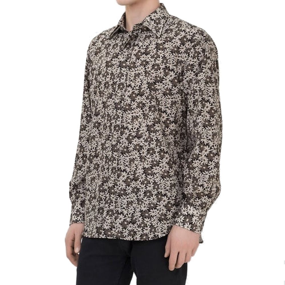 Bicolor Cotton Pattern Shirt