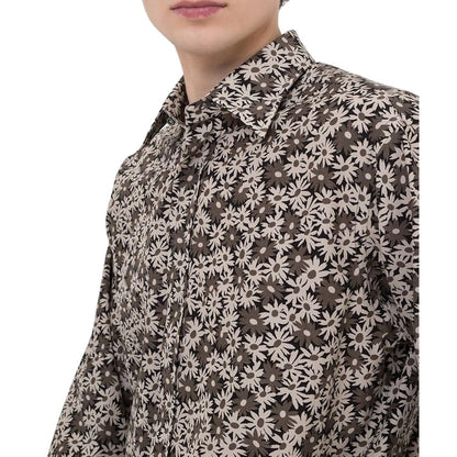 Bicolor Cotton Pattern Shirt