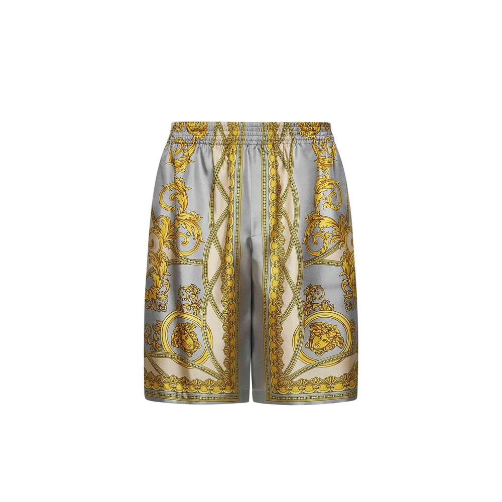 Gray Silk Knee Length