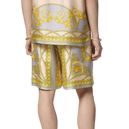 Gray Silk Knee Length
