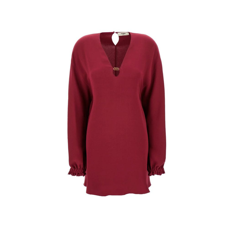 Purple Silk Casual Dress