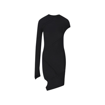 Black Polyester Cocktail Dress