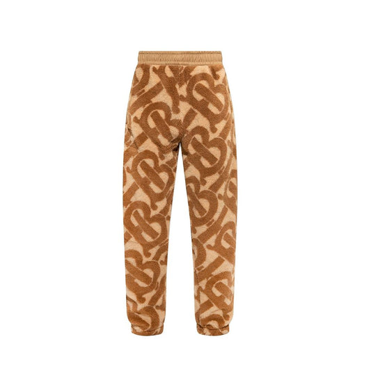 Brown Polyester Casual Pants