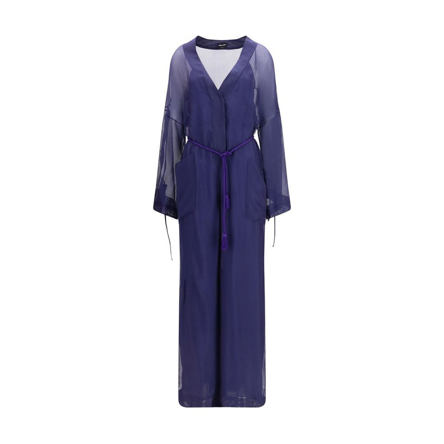 Blue Viscose Jumpsuit