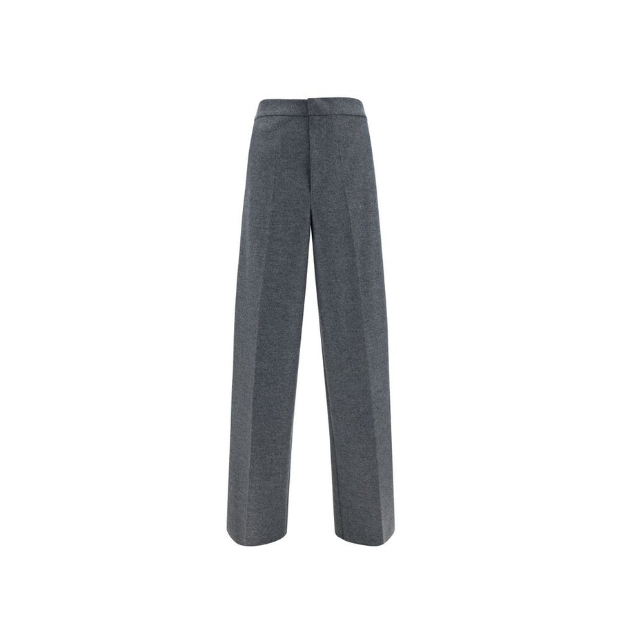 Gray Wool Casual Pants