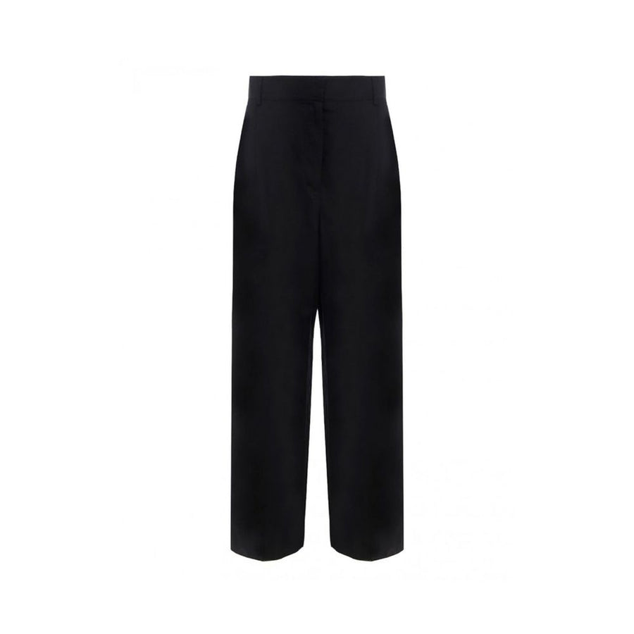Black Silk Casual Pants