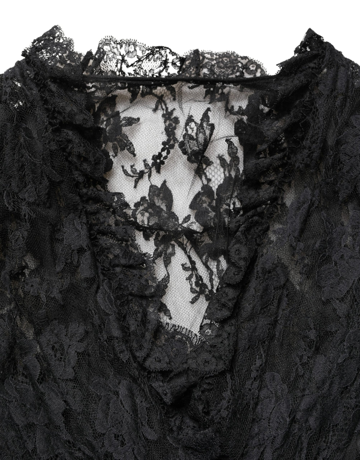 Black Lace A-line Long Evening Gown Dress