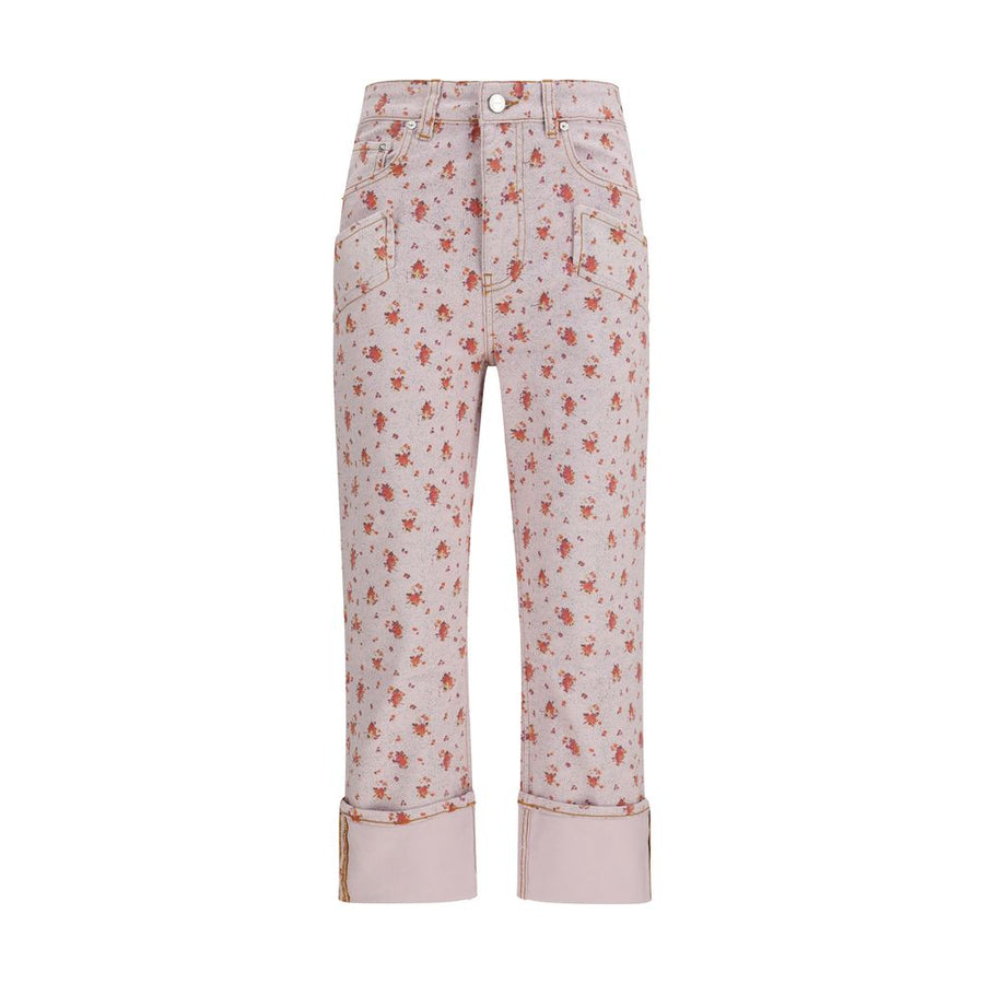 Multicolor Cotton Cropped Pants