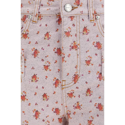 Multicolor Cotton Cropped Pants