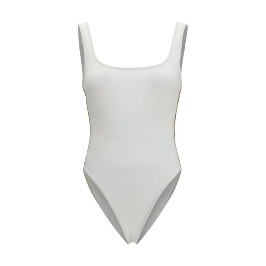 White Polyamide One-Piece Swimsuit