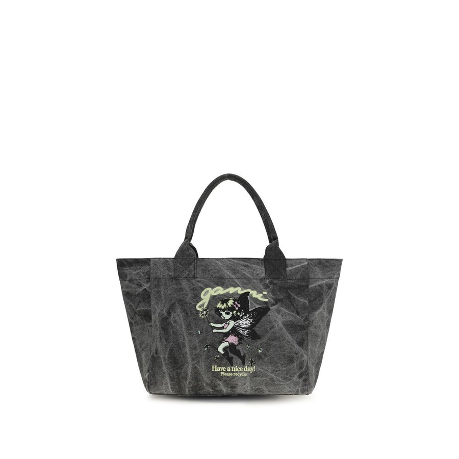 Gray Recycled Cotton Shoulder Bag