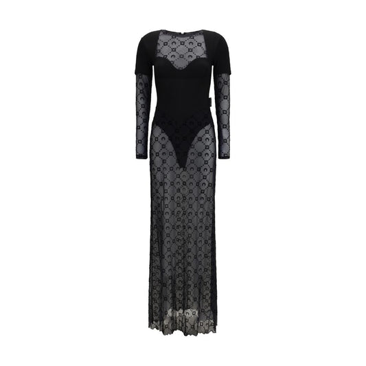 Black Polyamide Casual Dress