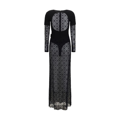 Black Polyamide Casual Dress