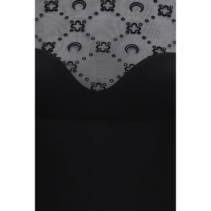Black Polyamide Casual Dress