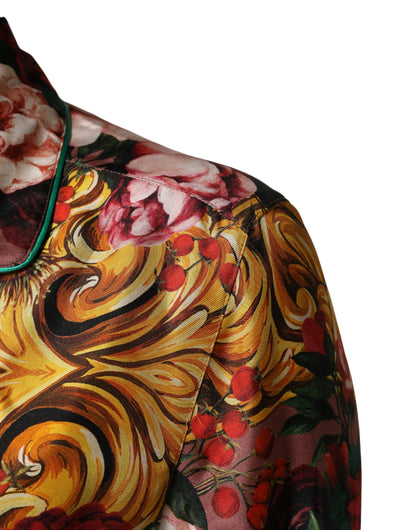 Multicolor Floral Long Sleeves Button Down Shirt Top