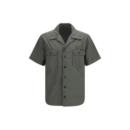 Gray Cotton Shortsleeve Shirt