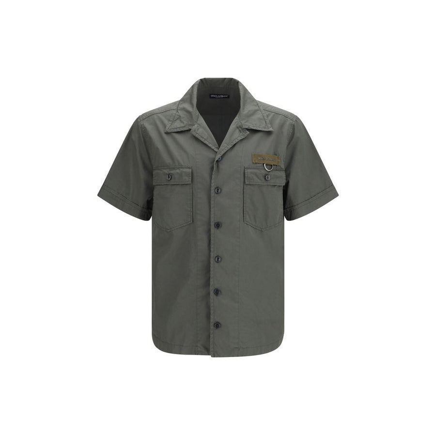Gray Cotton Shortsleeve Shirt