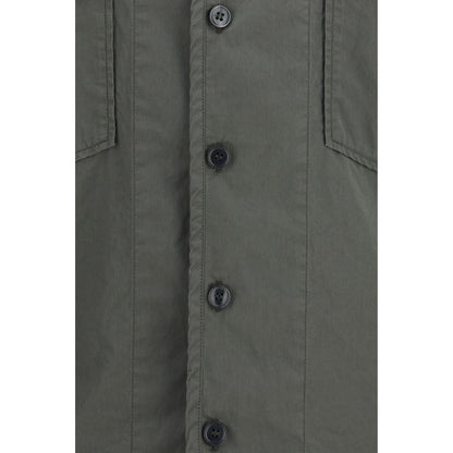 Gray Cotton Shortsleeve Shirt