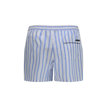 Blue Cotton Bermuda Shorts